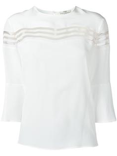 блузка с прозрачными полосами Fendi
