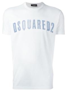 футболка с вышитым логотипом Dsquared2