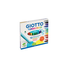 Утолщенные фломастеры на водной основе, 12 шт. Giotto