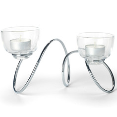 Подсвечник стеклянный "T-loop" Black+Blum