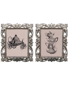 Набор из двух репродукций старинных картин в раме "Беатрис". "Чайный домик" Object Desire