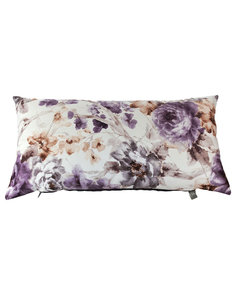 Подушка декоративная "Ноктюри" с шелковой отстрочкой и темно-фиолетовым компаньоном Between Home