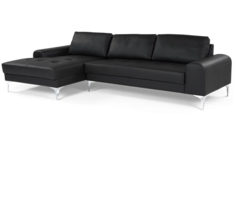 Диван угловой Vitto black leather ML