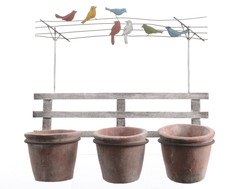 Настенное цветочное кашпо с птицами Polkadot Store