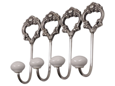 Вешалка с четырьмя крючками "Antique silver" Polkadot Store