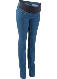Мода для беременных: прямые джинсы с заниженной талией (темный деним) Bonprix