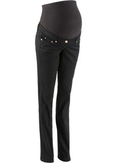 Для будущих мам: стройнящие брюки с прямыми брючинами (черный) Bonprix