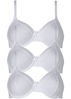 Бюстгальтер (3 изд.), чашка C (цвет красной ягоды + лиловый +) Bonprix