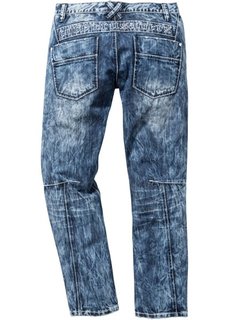 Джинсы Regular Fit Straight, длина (в дюймах) 32 (синий «потертый») Bonprix