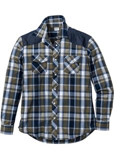 Рубашка Regular Fit с длинным рукавом (красный в клетку) Bonprix