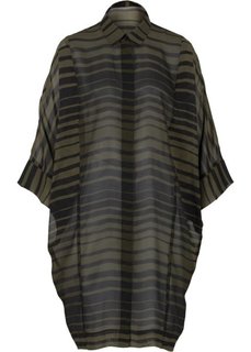 Шифоновая блузка (черный/белый в полоску) Bonprix