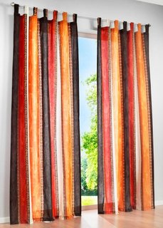 Штора Этно (1 шт.), Люверсы (терракотовый) Bonprix