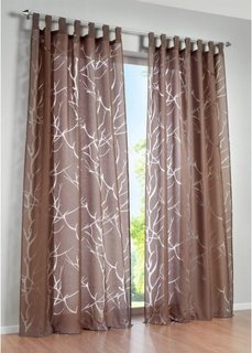 Гардина Ройа, петли (белый) Bonprix