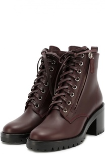 Кожаные ботинки Croft на шнуровке Gianvito Rossi