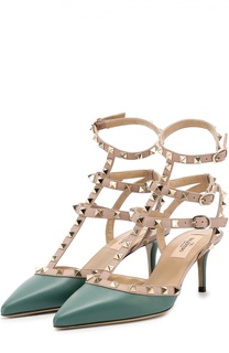 Кожаные туфли Rockstud на шпильке Valentino