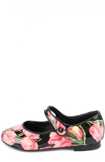 Лаковые туфли с цветочным принтом Dolce &amp; Gabbana