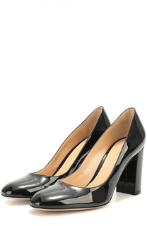 Лаковые туфли на устойчивом каблуке Gianvito Rossi