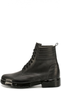 Высокие кожаные ботинки на шнуровке OXS rubber soul