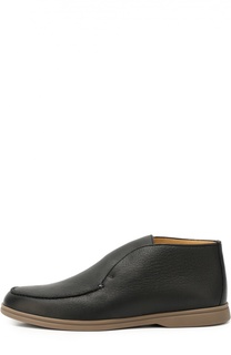 Кожаные ботинки без шнуровки Loro Piana
