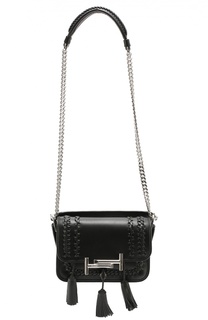 Сумка Double T Mini с плетением и кистями Tod’s