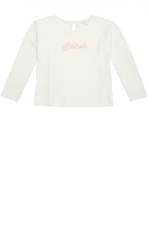 Хлопковый лонгслив с круглым вырезом Chloé