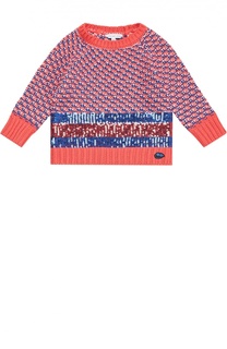 Хлопковый пуловер с декоративной отделкой Marc Jacobs
