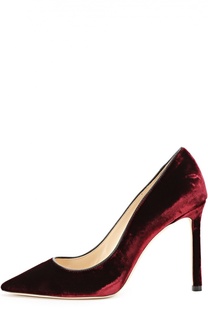 Бархатные туфли Romy на шпильке Jimmy Choo