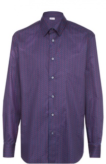 Хлопковая рубашка с узором Brioni