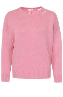 Кашемировый пуловер прямого кроя с круглым вырезом Saint Laurent