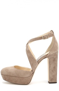 Замшевые туфли Joyce на устойчивом каблуке Jimmy Choo
