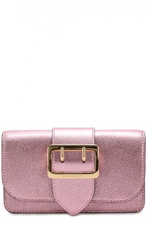 Сумка Mini Buckle из металлизированной кожи Burberry