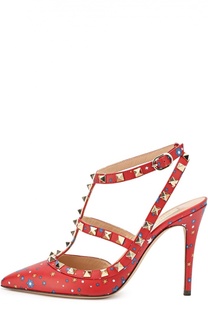 Кожаные туфли Enchinated Wonderland с принтом Valentino