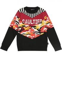 Шерстяной джемпер с контрастным принтом Jean Paul Gaultier