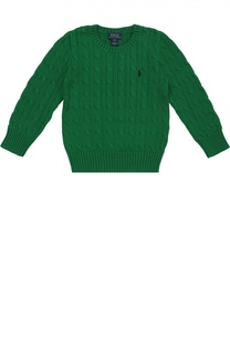 Хлопковый джемпер фактурной вязки Polo Ralph Lauren