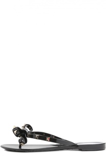 Резиновые шлепанцы PVC Rockstud с бантом Valentino