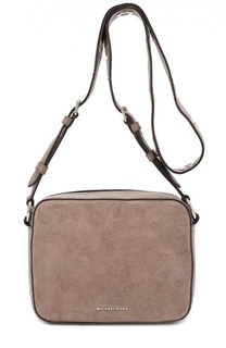 Замшевая сумка Brooklyn Large с металлическими люверсами Michael Michael Kors