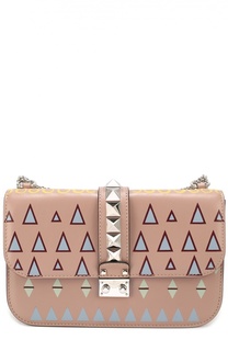 Сумка Glam Lock medium с росписью Valentino