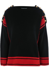 Кашемировый пуловер с декоративной отделкой Alexander McQueen
