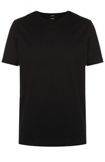 Хлопковая футболка с круглым вырезом BOSS