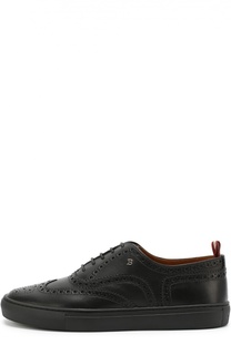 Кожаные кеды с брогированием Bally