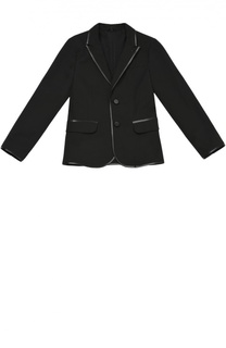 Однобортный пиджак из эластичного хлопка Giorgio Armani