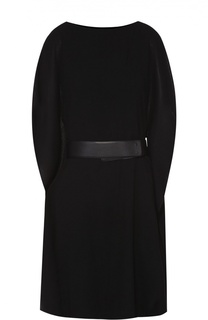 Платье со спущенным рукавом и широким поясом Armani Collezioni
