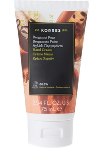 Увлажняющий крем для рук Бергамот-Груша Korres