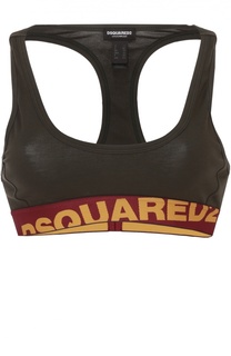 Спортивный топ с контрастной надписью Dsquared2