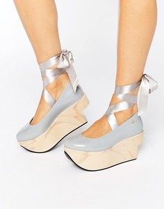 Ботильоны на платформе с завязками Vivienne Westwood for Melissa - Серый