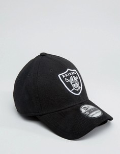 Замшевая кепка New Era 39Thirty Oakland Raiders - Черный