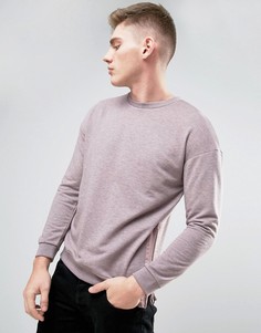 Свитшот с молнией сбоку и заниженной линией плеч Jack &amp; Jones Originals - Розовый