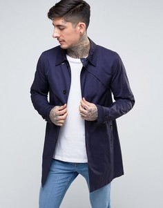 Темно-синий тренч Pretty Green Mayfair - Темно-синий
