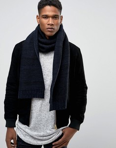 Шарф фактурной вязки Selected Homme - Черный