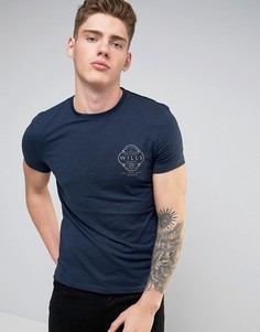 Футболка с принтом Jack Wills Westmore - Темно-синий